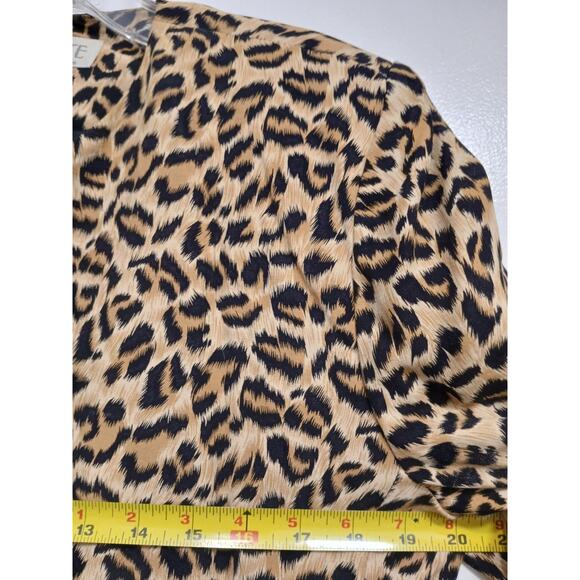 Leopard Blazer Power Jacket Sz 10 Animal Print Career Office Cocktail Luxe Punk - Picture 7 of 16